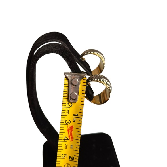 Vintage Two Tone Etruscan Style Small Huggie Hoop Clip On Earrings - Picture 3 of 5